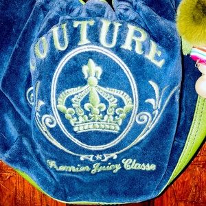 Vintage velour and leather Constance bag